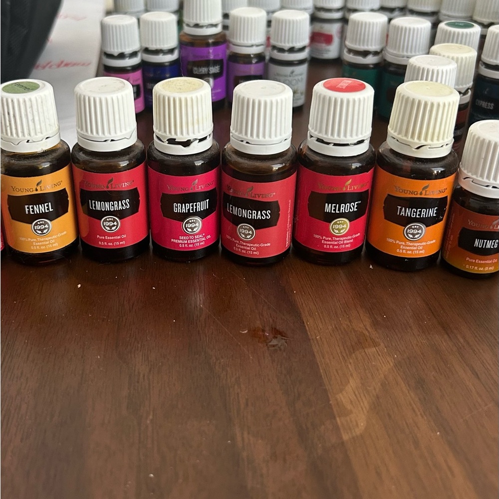 Young Living Essential Oils Collection with Vibrant Labels